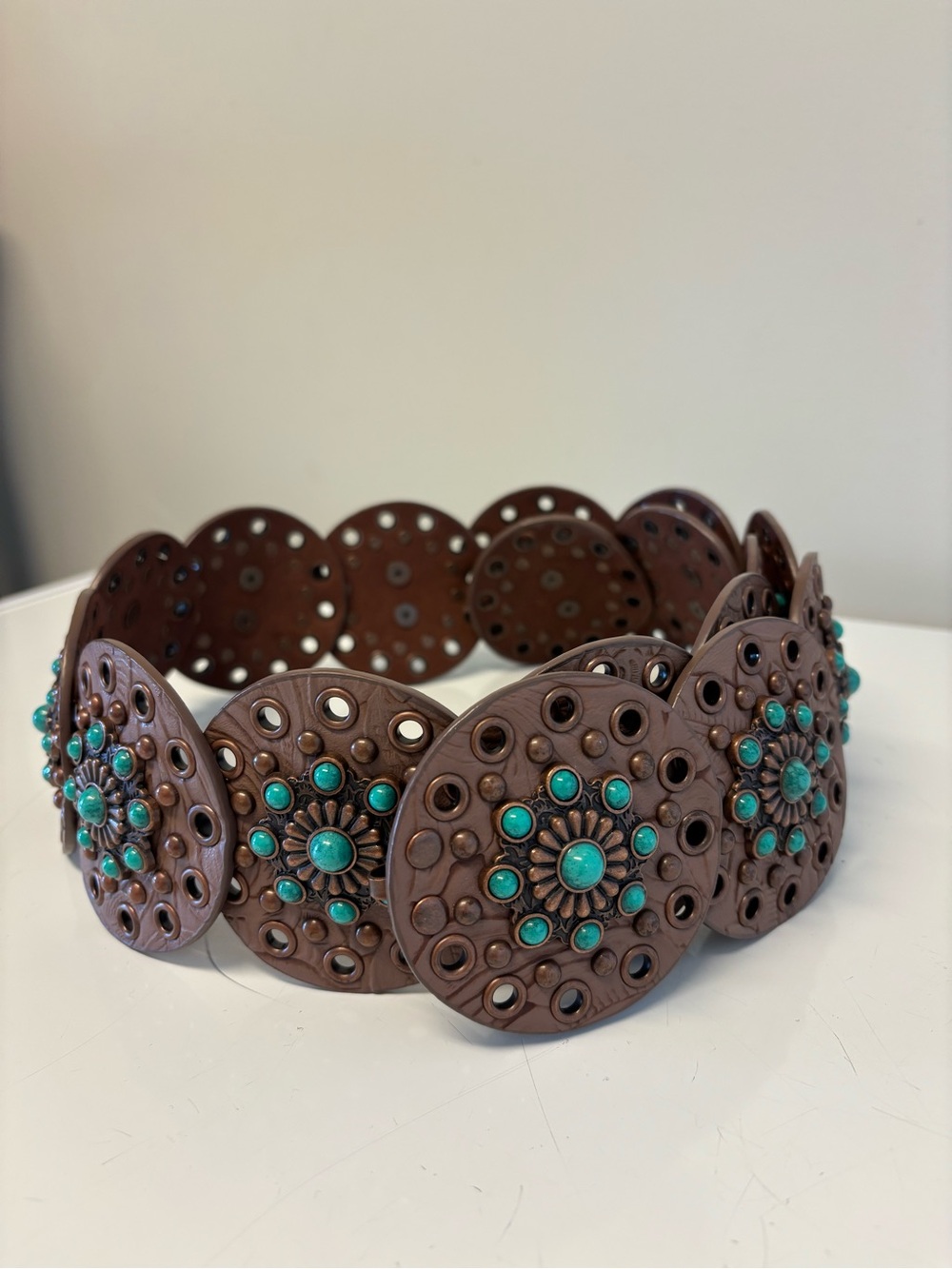 Nocona Concho Wide Disk Floral Women’s Belt